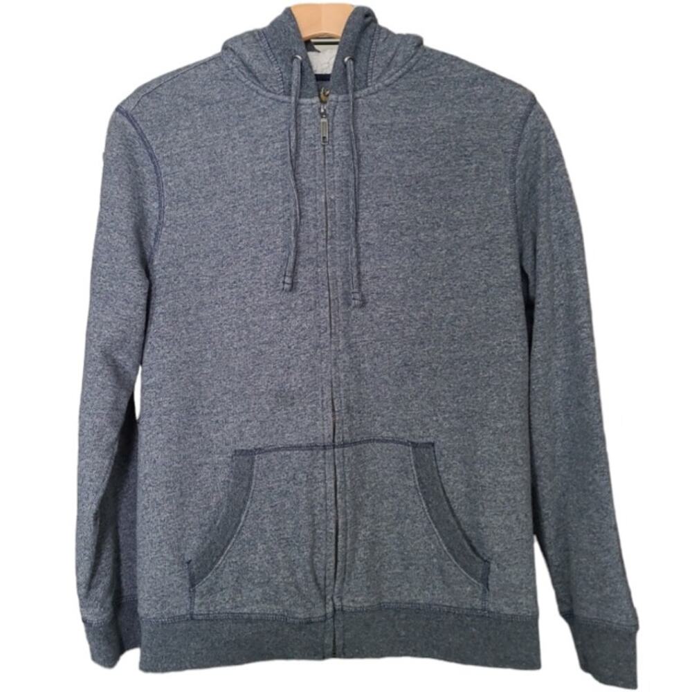 Club Room Fleece Lined Full Zip Hoodie M Blue Casual Loungewear Athleisure Cozy